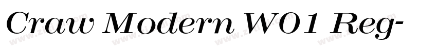 Craw Modern W01 Reg字体转换
